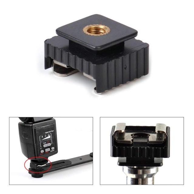 HOT SHOE FLASH - HOT SHOE KAMERA DSLR / MIRRORLESS / LED / FLASH 1/4 THREAD