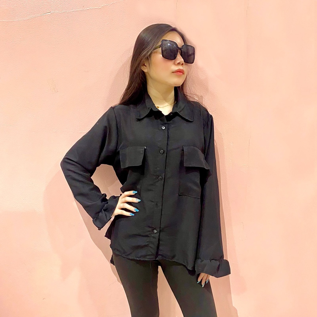 RD FASHION KEMEJA POCKET OVERSIZE POLOS