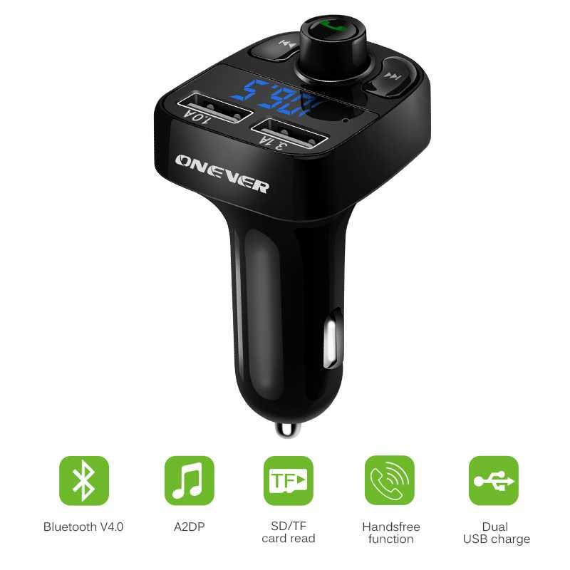 Bluetooth Audio Receiver FM Transmitter Handsfree with USB Car Charger ( Al-Yusi )