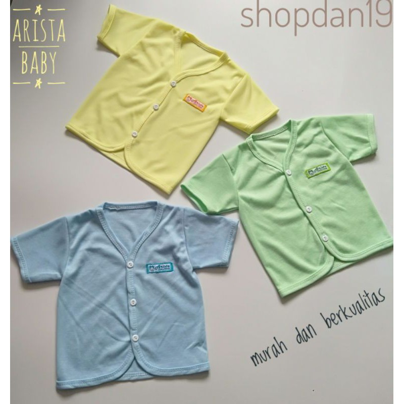 3 pcs Baju bayi polos lengan pendek