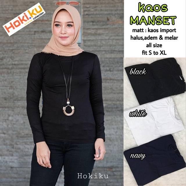 Kaos Manset Panjang Hitam Spandex