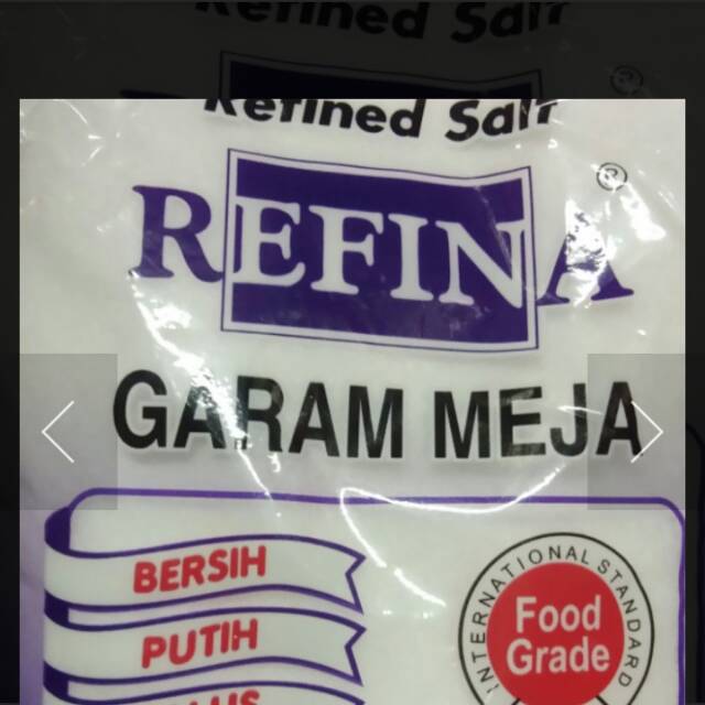 

Refina garam meja per 500 gr