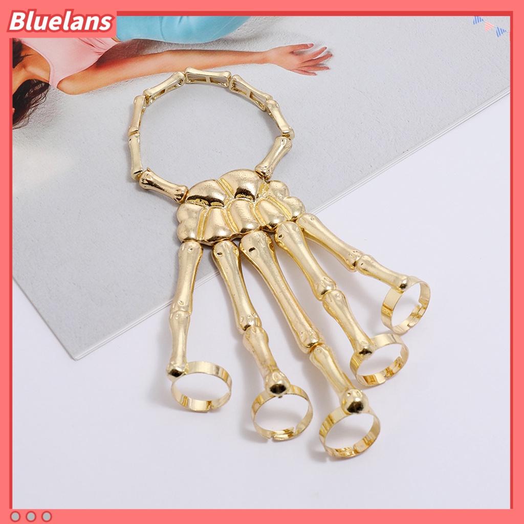 Bluelans Fashion Adjustable Skull Ghost Skeleton Finger Bracelet Hand Chain
