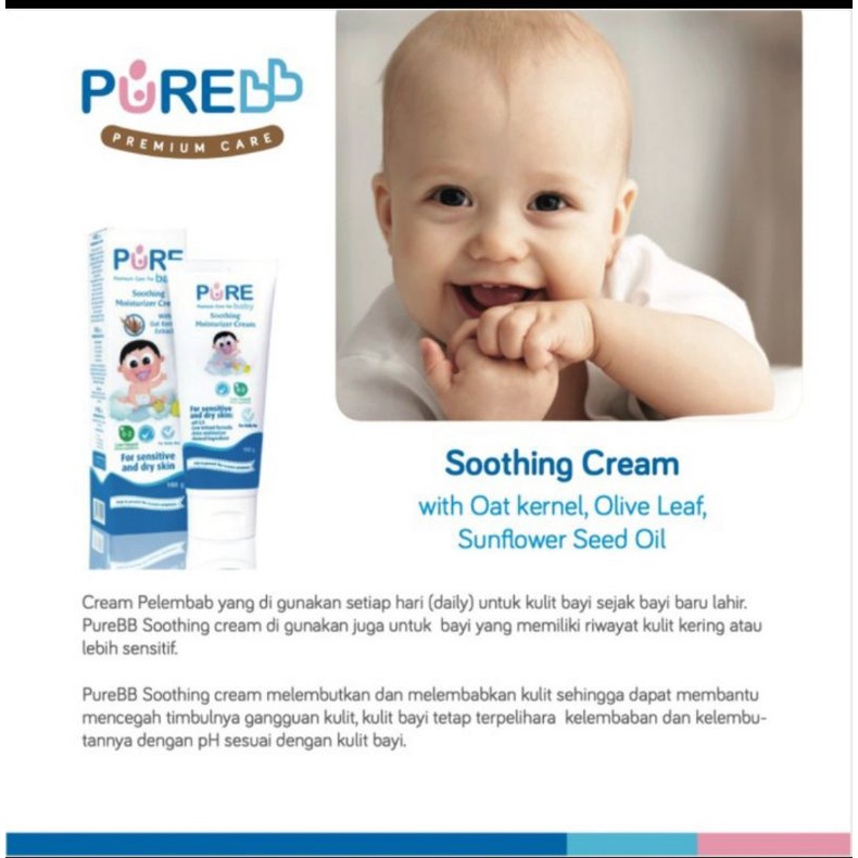 PURE BABY Soothing Moisturizer Cream 100gr dan 200gr