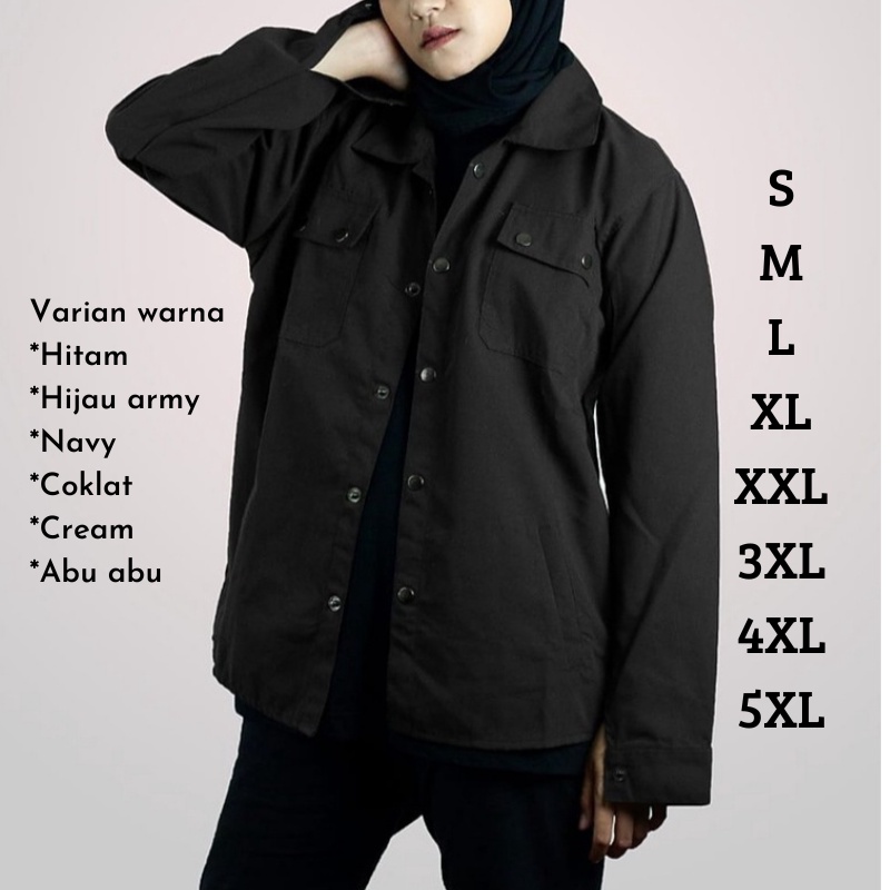 Dfour Jaket Semi Parka Wanita S M L XL XL XXL 3XL 4XL 5XL Baby Canvas