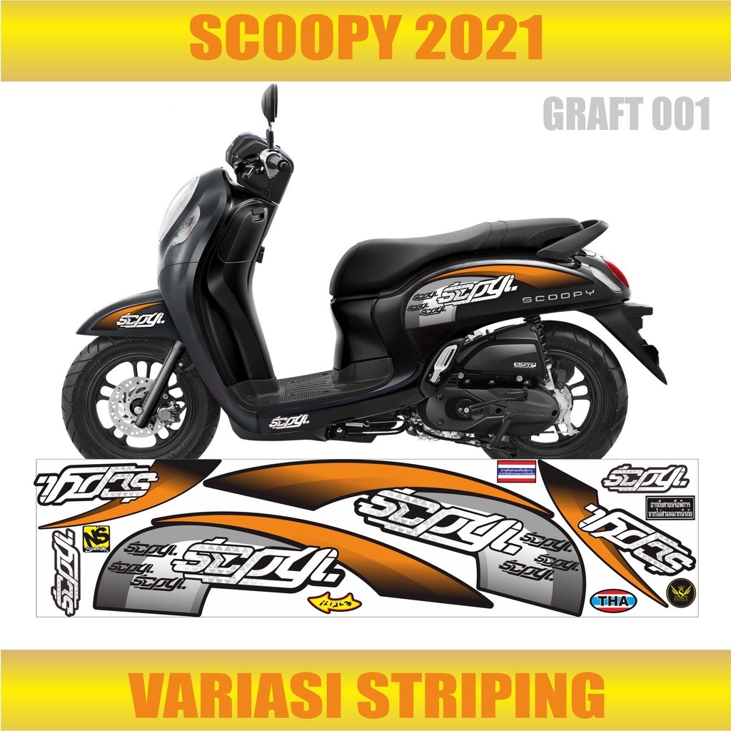 COD MOTOR SCOOPY LIS - STIKER VARIASI MOTOR HONDA SCOOPY VARIASI STRIPING HONDA SCOOPY VARIASI
