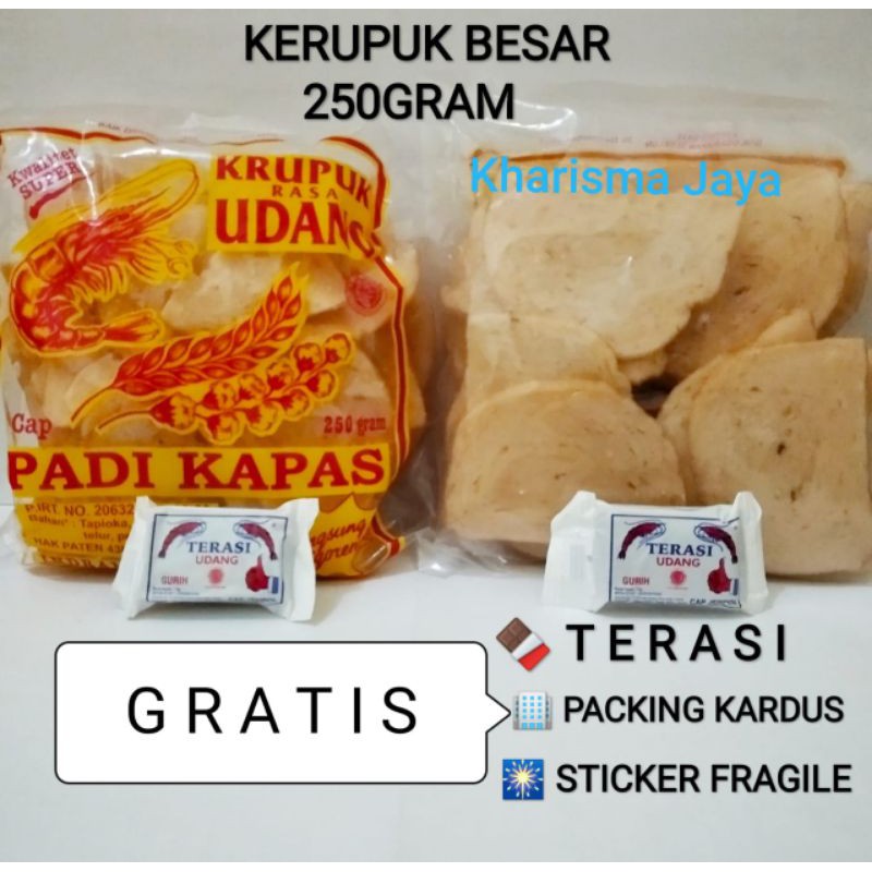 

KERUPUK UDANG UKURAN BESAR PADI KAPAS ASLI INDRAMAYU 250gr