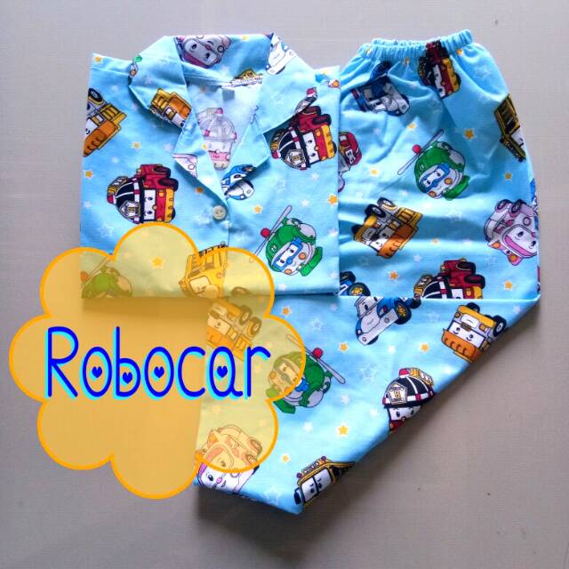 Robocar / Piyama katun / Piyama anak desawa couple