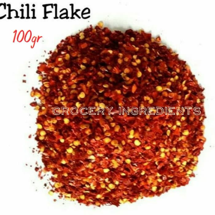 

Chili flake 100gram / Cabe giling kasar / cabe cacah import