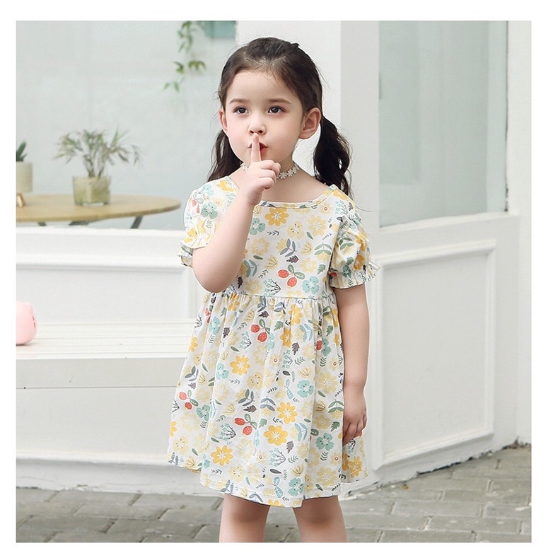 Dress Anak Perempuan Bahan Katun Import Premium Dress Anak Cewe Lucu Rok Terusan Anak Perempuan Bahan Katun Adem Dress Anak Murah