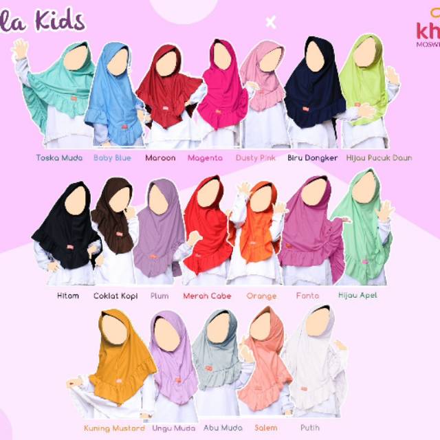 Hijab Anak bergo anak Khimar Khayr