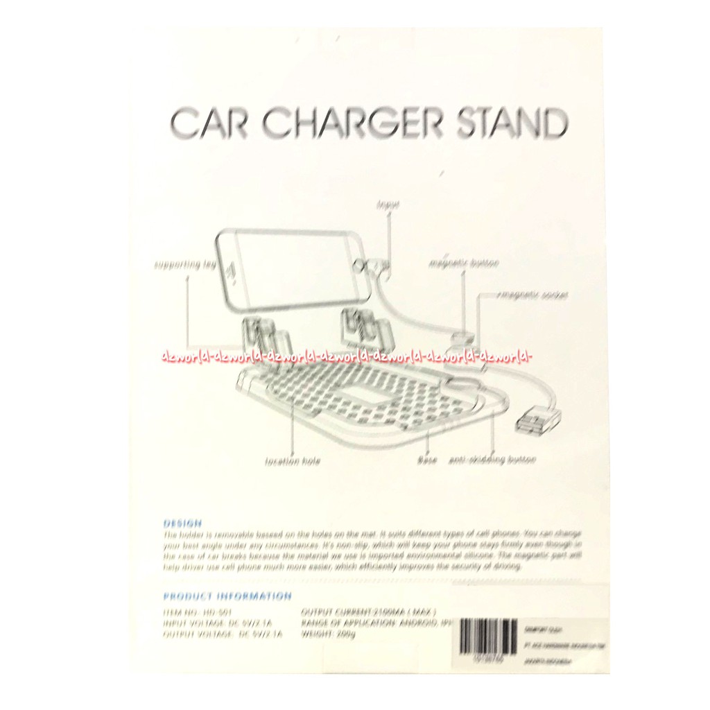 Car Charge Stand Docking Smartphone Dengan Charger Magnetik