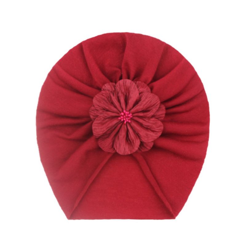 (Pimenova) Turban Anak Bayi Pita Polka 0-3 tahun - Bandana Bayi Perempuan - Ciput Bayi-red1