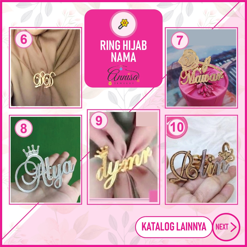Bross Ring Hijab Silver Polos Uk.Standar Best seller