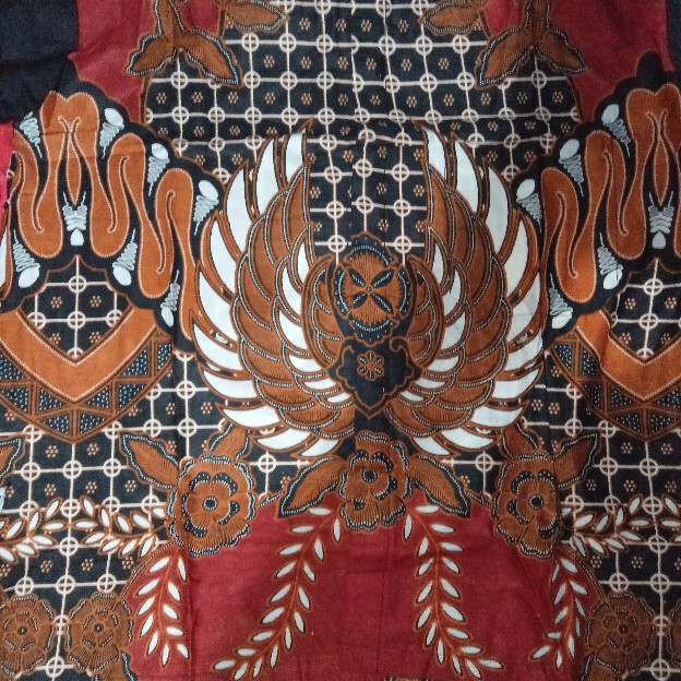 Kemeja Batik Pria Lengan Pendek Size M L Xl Xxl  Bswart Batik Hrb026 Kenongo Hem Panjang Padi