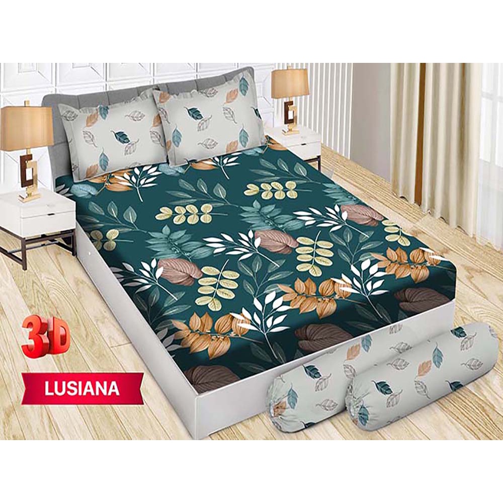 Sprei Bonita 3D Bantal 4 King 180x200 cm Motif Lusiana