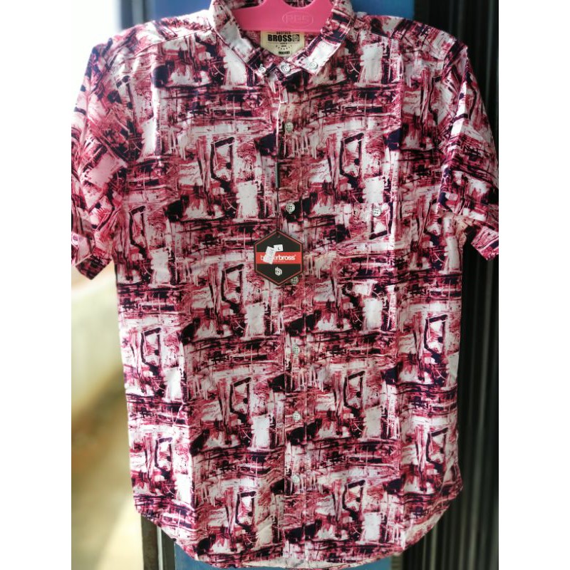 Kemeja Pria nonFormal  Lengan Pendek Brother Bross