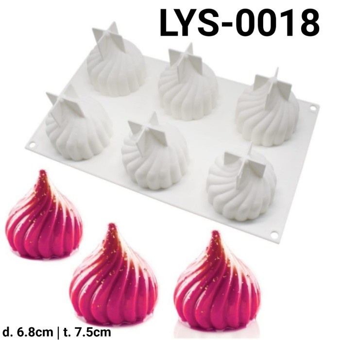 

LYS-0018 CETAKAN SILIKON COKLAT PUDING MOUSSE CREAM CAKE DROP BERKUALITAS