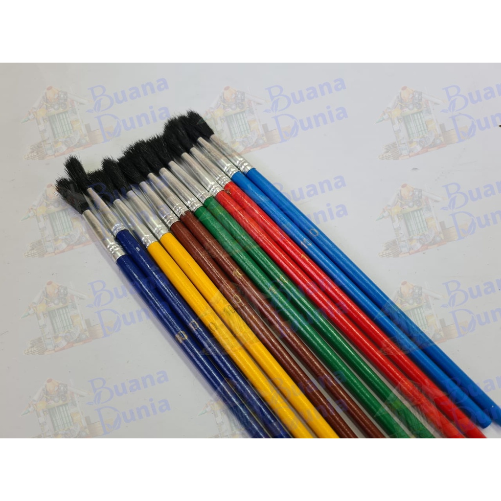 

Kuas Gambar Warna Warni 10 Inch | Kuas Lukis WarnaWarni | Kuas Cat Air