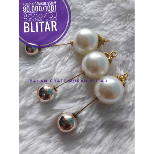 tuspin mutiara gembul 25 mm