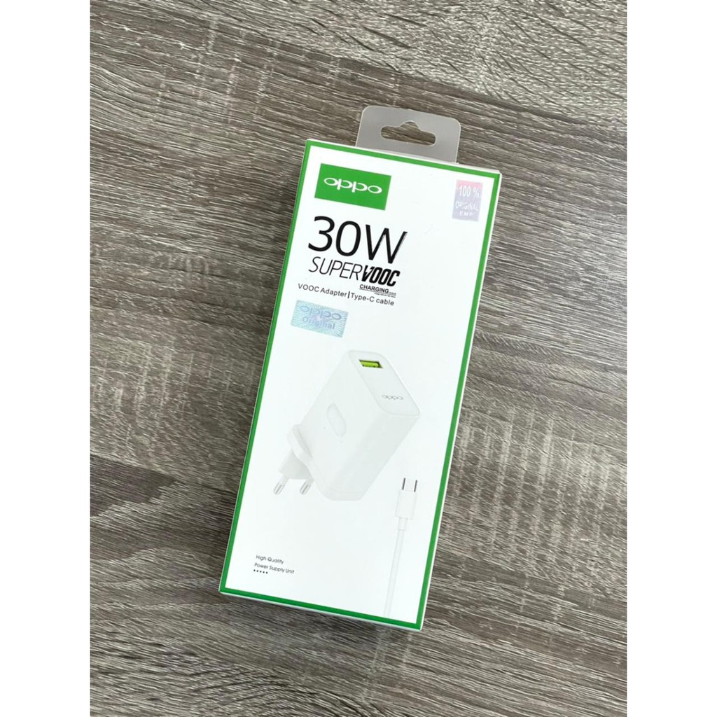 CHARGER OPPO RENO 4 ADAPTER CAS OPPO TYPE C VOOC 30W FAST CHARGING ORI PROMO