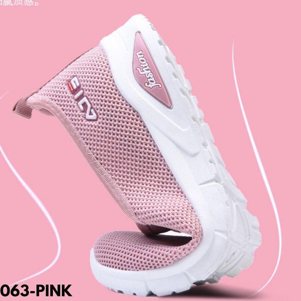 SEPATU KETS SNEAKERS TANPA TALI WANITA NYAMAN LARI CAUAL DAILY EMPUK SOLE KARET ANTI SLIP OOTD 063