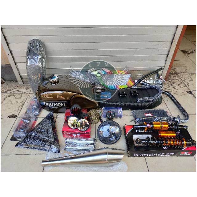 PAKET JAPSTYLE KOMPLIT MEGAPRO THUNDER SCORPIO SHOCK TABUNG
