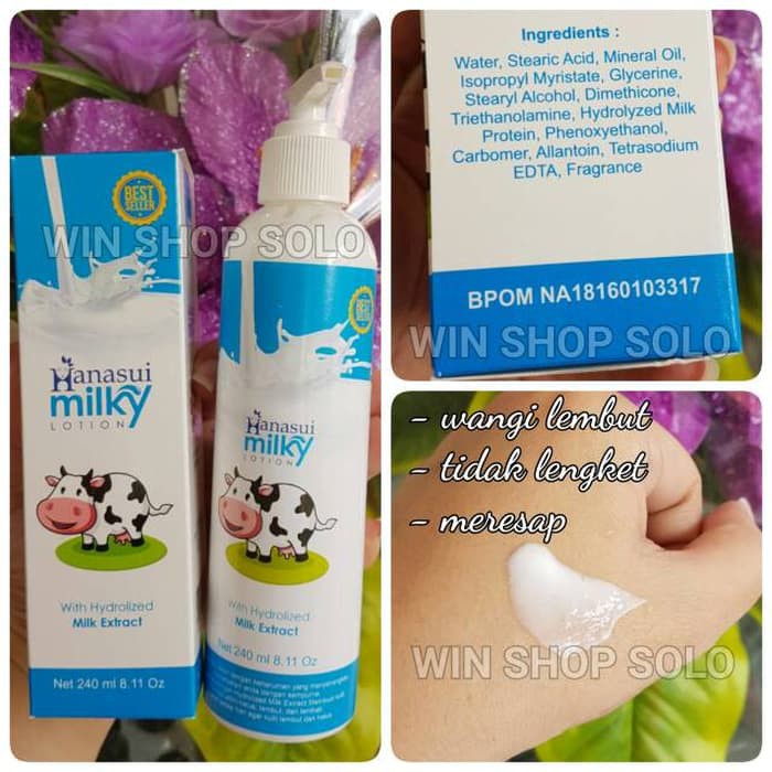 GLUTA MILKY LOTION HANASUI BPOM