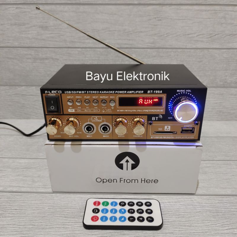 Power Amplifier Fleco 199A Original Amplifier Bluetooth Subwoofer Karaoke Mp3 Player Radio Amplifier