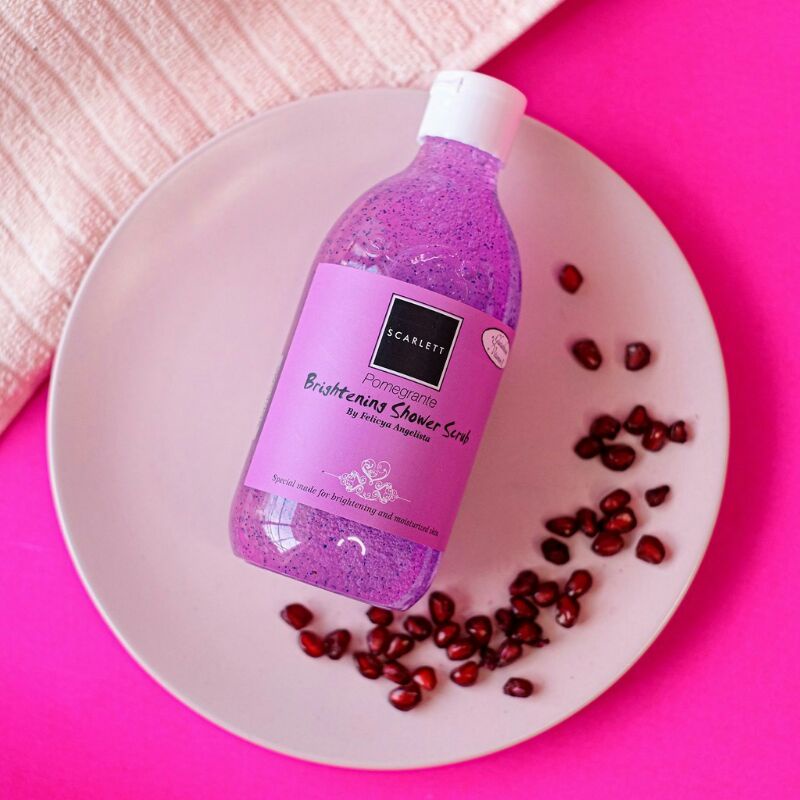[PROMO 7.7] Scarlett Scarlet Whitening Brightening Body Shower Scrub Pomegrante / Cucumber / Mango