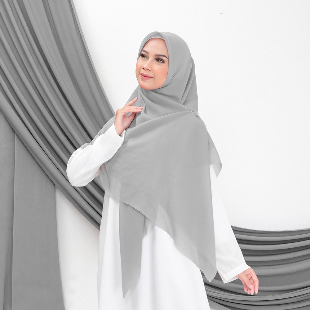 Hijab Segi Empat Bella Lasercut Jumbo Kerudung Segiempat Syar'i Pasar Hija'b