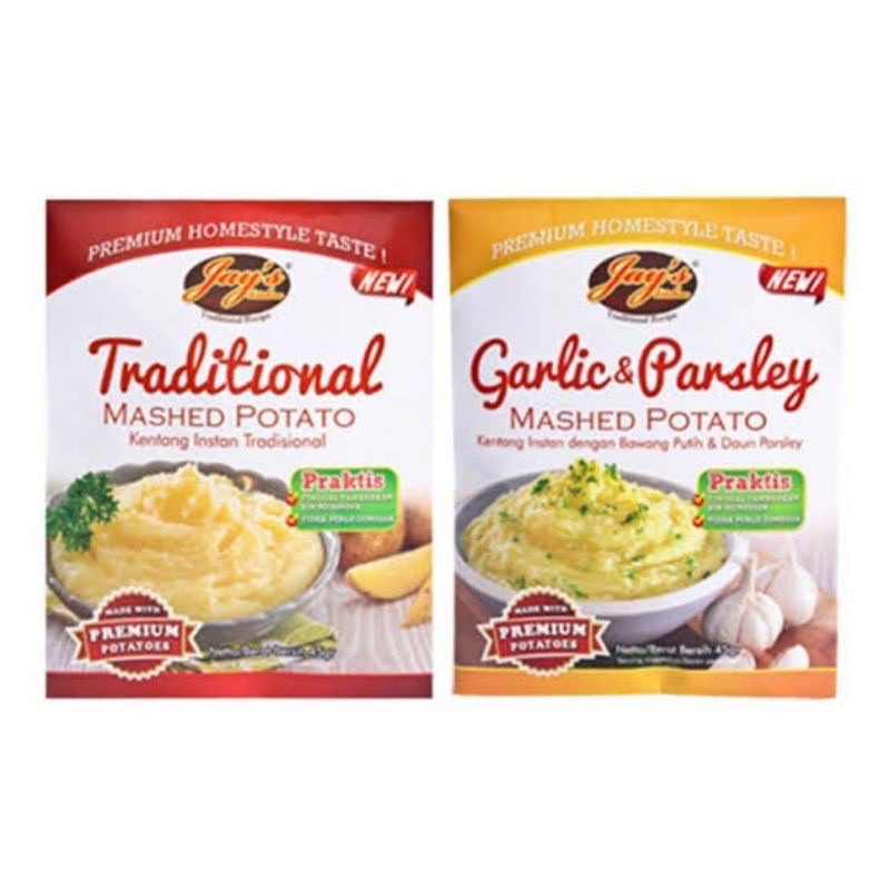 

Jays Traditional Mashed Potato / Jays Garlic & Parsley Mashed Potato 45g