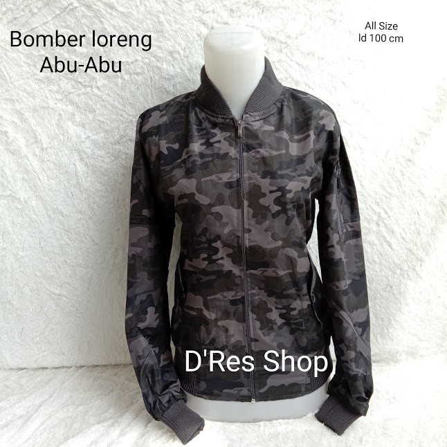 jaket bomber loreng