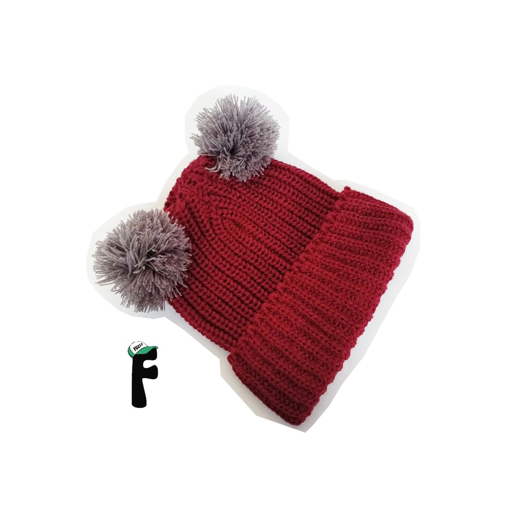 Beanie Hat Kupluk Pompom Anak Pria Dan Wanita Usia 1 sampai 4 Tahun