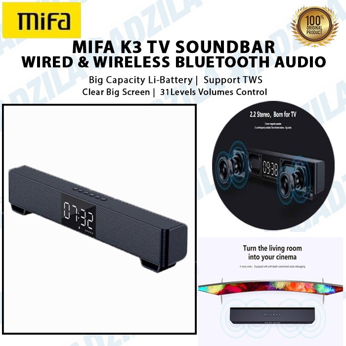 SPEAKER TV XIAOMI MIFA K3 TV SOUNDBAR WIRED & WIRELESS BLUETOOTH AUDIO