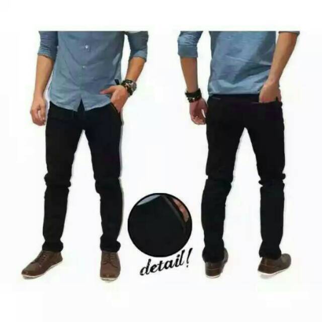 Celana Panjang Chino Basic With List Kakkoii Black