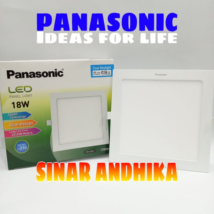 Lampu Led Downlight (Slim) Panel Kotak Panasonic 18 Watt NNP 74667.