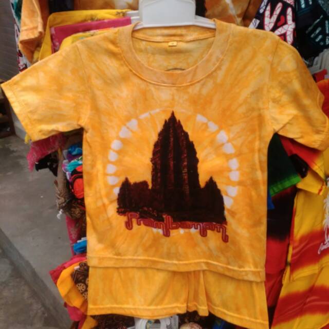 TERMURAH! Kaos Katun Candi Prambanan Kepyur 0-M 3 bulan - 3 tahun - Baju Anak Unisex Jogja