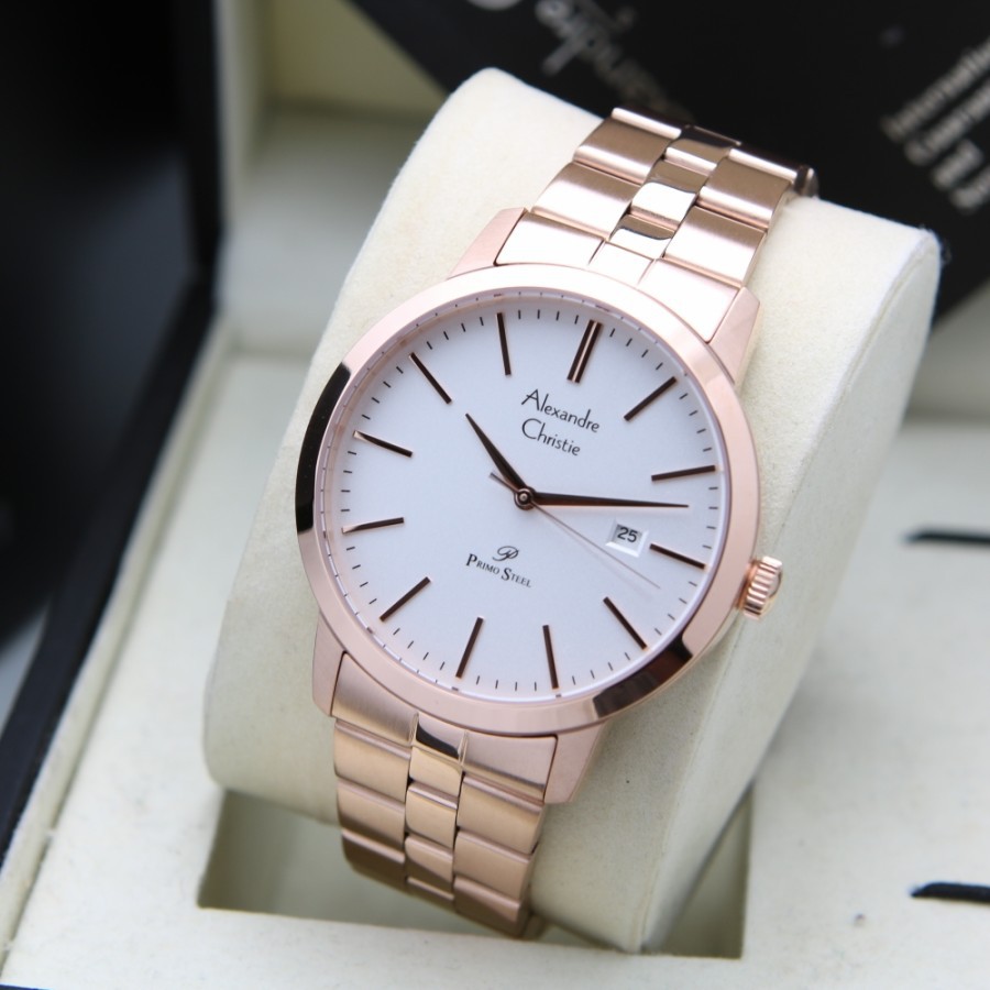 [Free Baterai] JAM TANGAN PRIA ALEXANDRE CHRISTIE AC 1007 RANTAI ORIGINAL GARANSI RESMI 1 TAHUN