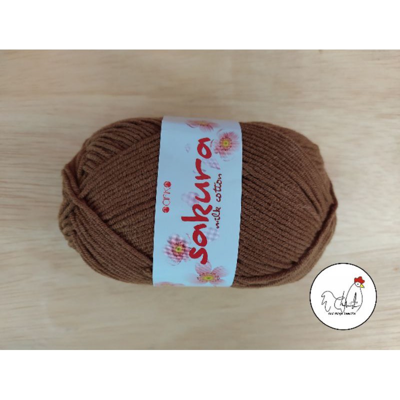 Jual Benang Rajut Katun Susu Sakura Milk Cotton Yarn Smc Coklat Shopee Indonesia