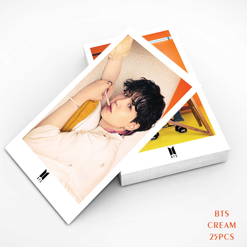 25PCS POLAROID BTS BUTTER YELLOW PEACHES CREAM