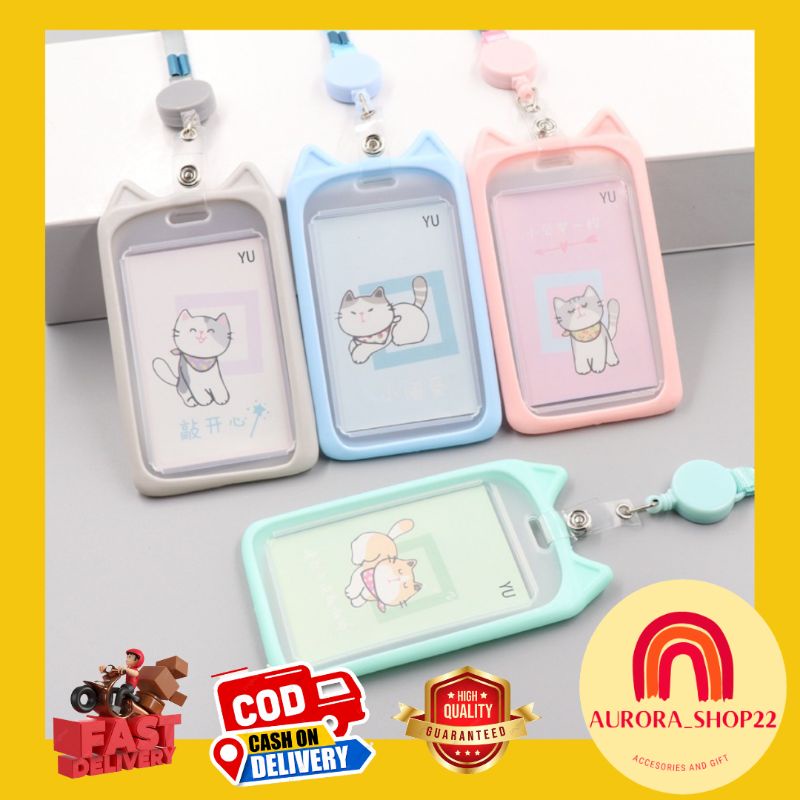 [COD] Tempat Penyimpanan Kartu ID Card Name Tag Card Holder Tanda Pengenal Gantungan ID Card Lucu Cute Import