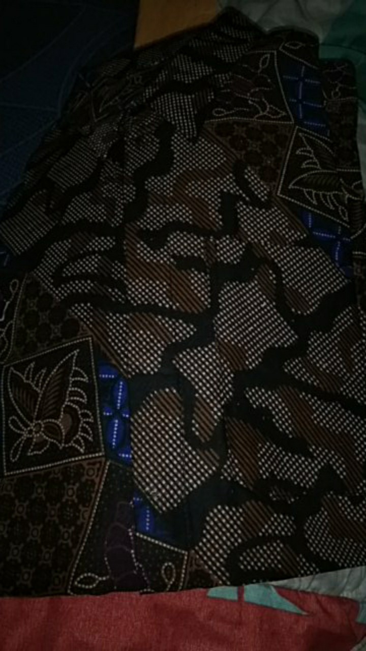 Batik Pasar Sentiling | Bwiyog | Batik Kemeja Pendek Motif Tumplek Bleg Size M L Xl