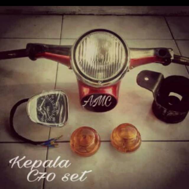 paket kepala c70 - batok c70 set - batok bawah c70 - sein c70 - speedometer c70 - lampu depan c70