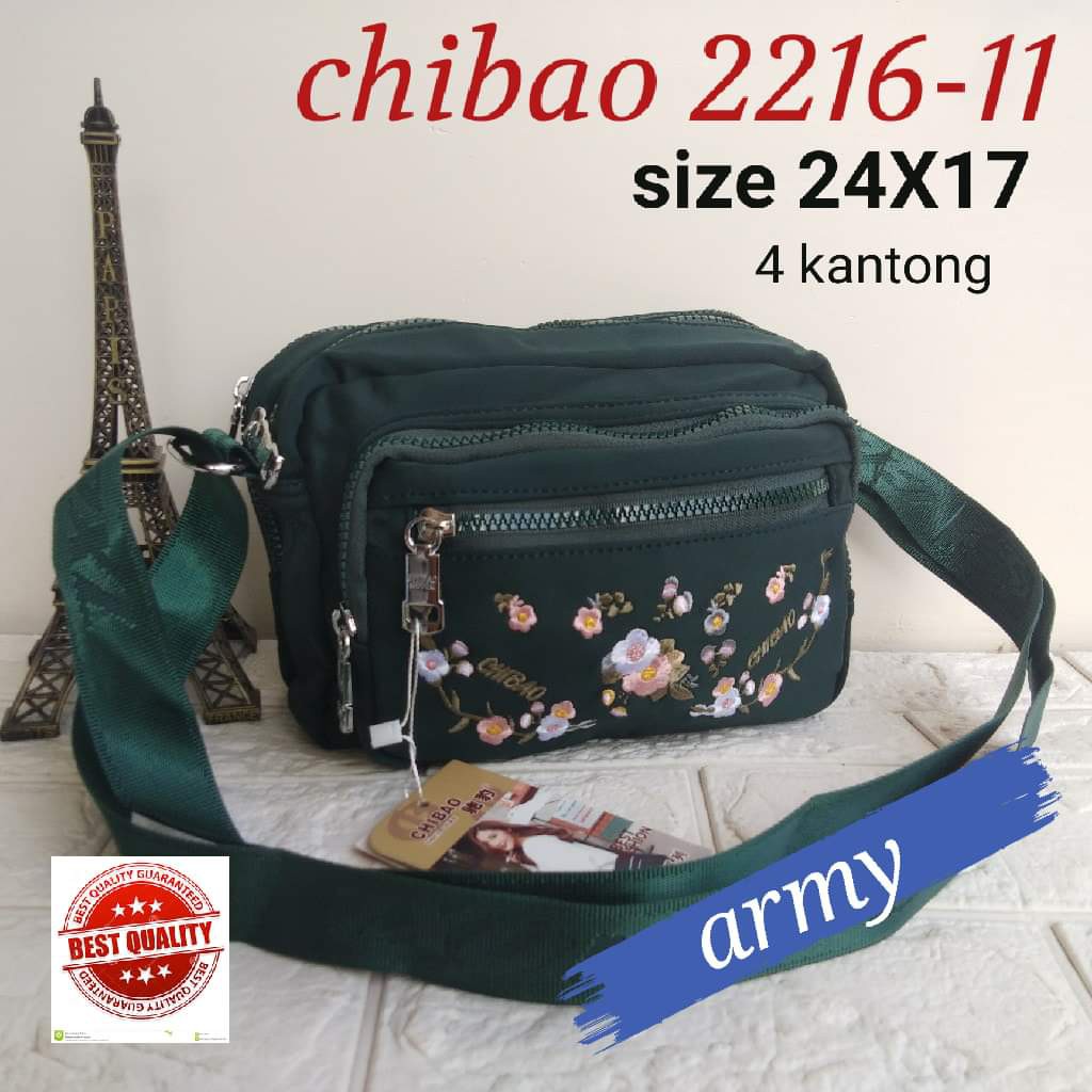 Tas Slempang Chibao 2216-11 Motif Bunga TAS SLEMPANG WANITA IMPORT CHIBAO BEST SELLER BISA BISA COD!