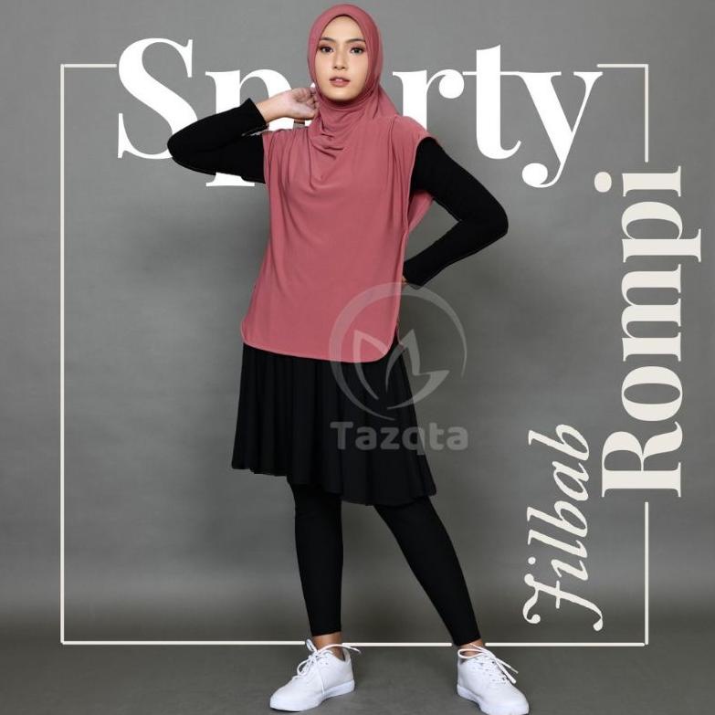 Hijab Sporty / Hijab Olahraga Muslim / Bergo Sporty / Jilbab Olahraga / Hijab Senam Hijab Gowes Hija