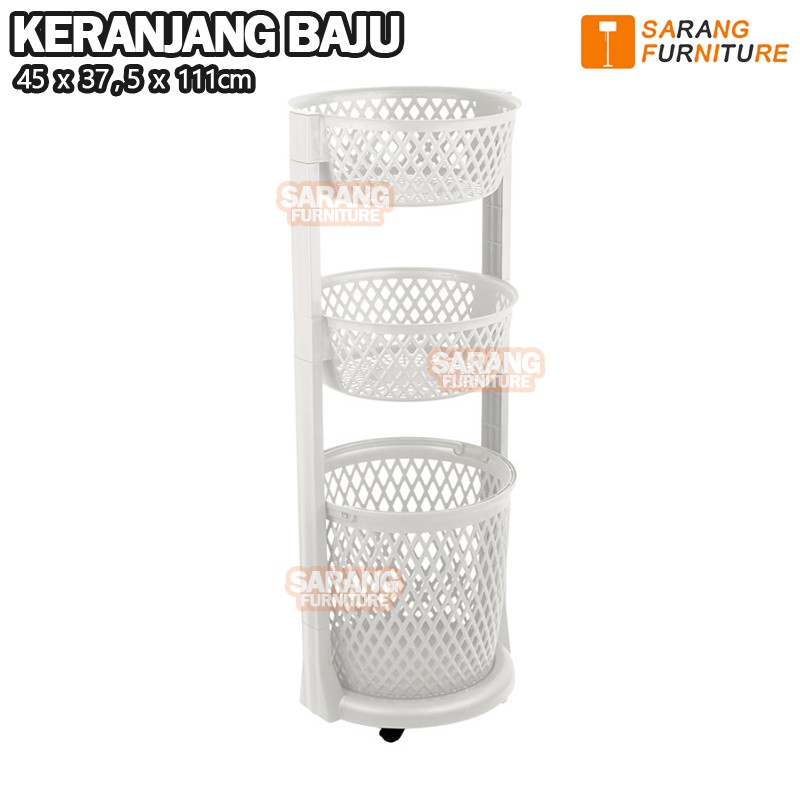 Rovega Laundry Basket Rak Keranjang Baju Kotor RLB350 Keranjang Binatu Rovega Keranjang Pakaian