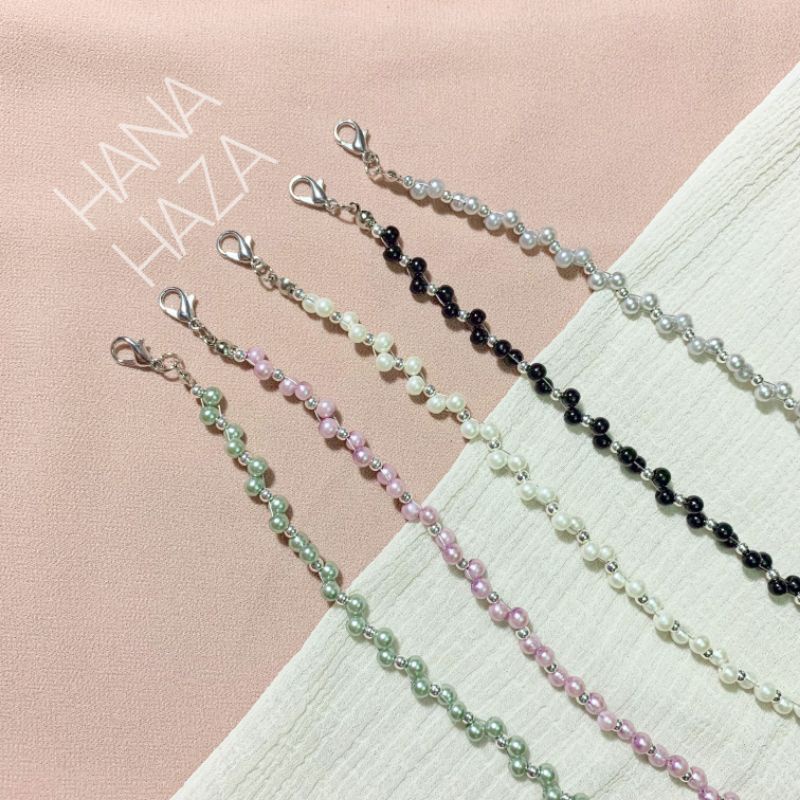 Konektor Masker Hijab Mutiara Part 1 Tali Masker Kalung Masker Strap Masker Gantungan Masker Kalung Masker Hijab 2in1 Strap Masker Elastis Tali Boba Tali Ulir Tali Padi Kalung Strap Masker Hijab Strap Masker HijabTali Korea Konektor Headloop