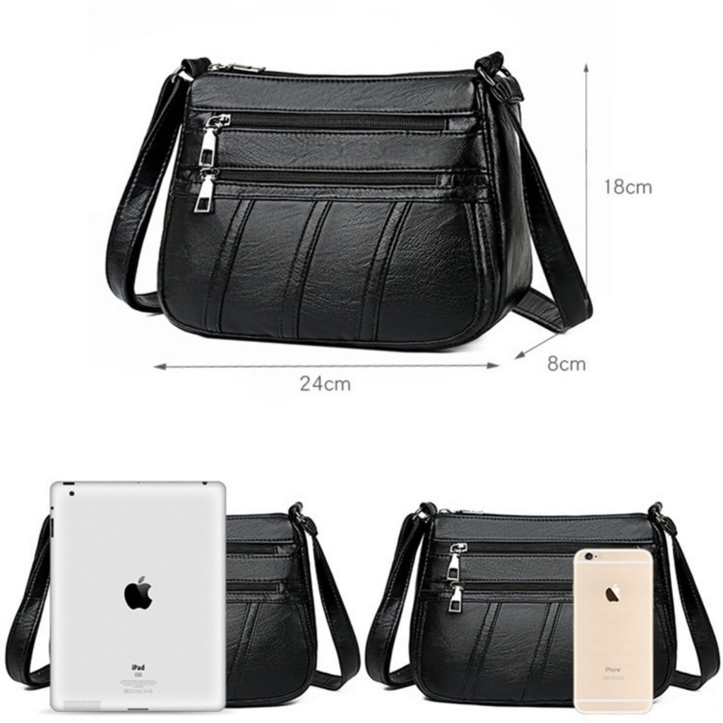 TAS SELEMPANG WANITA PREMIUM KULIT HITAM LAVIE TA568B5 IMPORT KOREA SLING BAG FASHION CEWEK MURAH KEKINIAN BATAM BRANDED REMAJA SIMPLE TERBARU