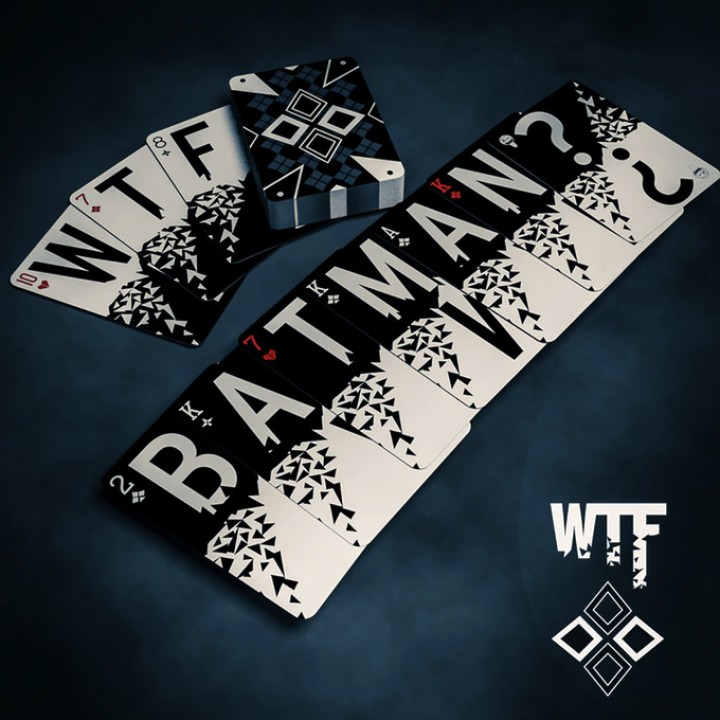 Kartu Remi Import WTF Cardistry Black and White (Playing Cards)